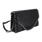 CRAZYCHIC - Sac Bandoulière Chaîne Femme - Pochette Soirée Cuir Daim Métallisé Paillette - Basace Sac Main Fille Porté Epaule -