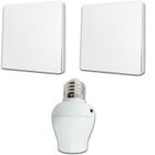 FAST LED TECHNOLOGY Kit interrupteur va et vient sans fil et sans pile écologique - 2 boutons + 1 Douille E27 radio