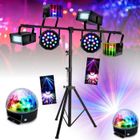 IBIZA LIGHT Ensemble de 8 jeux de lumière compacts et puissants + 1 portique acier robuste - idéal soirée dansante anniversaire club bar disco