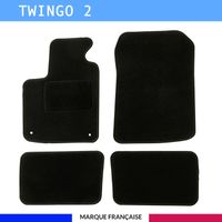 Tapis de voiture - Sur Mesure pour TWINGO 2 - 4 pièces - Tapis de sol antidérapant