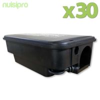 x30 Boîtes plastiques refermables avec clé - Pour mettre en sécurité du poison contre les rats