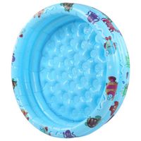 Qiilu Piscine bébé Piscine extérieure intérieure de bébé de piscine gonflable ronde de jeu d'eau d'enfants bleu(90 cm / 35,4