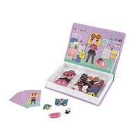 Jeu éducatif magnétique en carton - JANOD - Magnéti'book déguisements fille - Violet - 1 joueur ou plus - Enfant