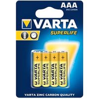 Pack de 4 piles Varta Superlife R03 Micro AAA