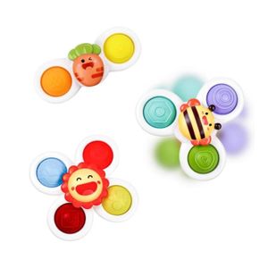 3pcs Bébé Ventouse Spinner Toys Infantile Toupie Jouet De Bain Ventouse Fossette Sensorielle Fidget Jouet De Filature Pour L'apprentissage Des Tout-petits - Buy Product on