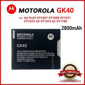 Batterie téléphone Batterie 100% authentique GK40, 2800mah, pour Moto