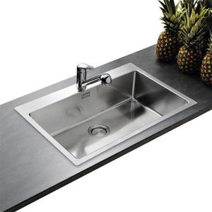 Evier 1 Bac Sans Egouttoir Inox L 500 Achat Vente Pas Cher