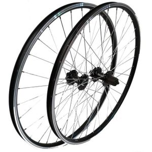 Roue de vélo VTT avant double paroi moyeueu 6 trous - 21 mm