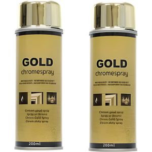 2 x Bombes Peinture Chrome Or Doré Effet Miroir Gold Aérosol Spray 2X200 ml  - Achat / Vente bombe de peinture 2 x Bombes Peinture Chrome - Cdiscount