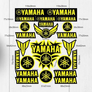 Kit 2 stickers YAMAHA 10 cm OR brillant moto logo réservoir