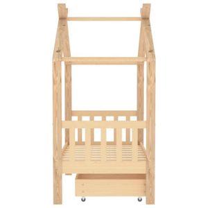 STRUCTURE DE LIT FAFEICY Cadre de lit d'enfant avec tiroir Bois de 