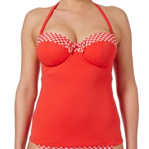 FREYA Crush Tankini Noir Taille 32D XS S 8 10 12 Rembourré Soutien-Gorge Dos-nu Haut Slip