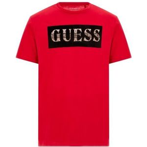 T-SHIRT T shirt - Guess - Homme - Authentic - Rouge - Coton