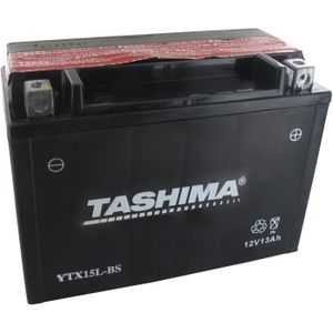 BATTERIE VÉHICULE Tashima - Batterie moto YTX15L-BS /GTX15L-BS 12V 13Ah