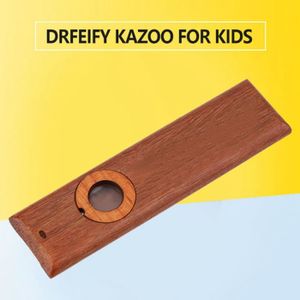 KAZOO ZHU Minifinker Kazoos en bois Partenaire de guitare ukulélé Kazoo en bois vintage Instrument de musique facile à apprendre neuf
