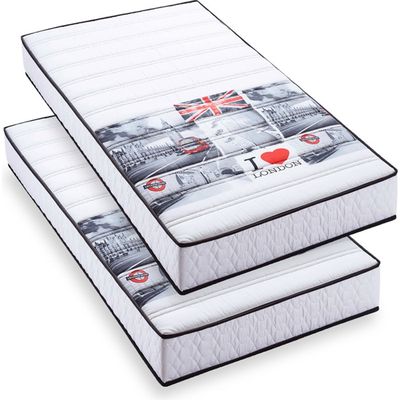 Lot de 2 matelas mousse 90x190