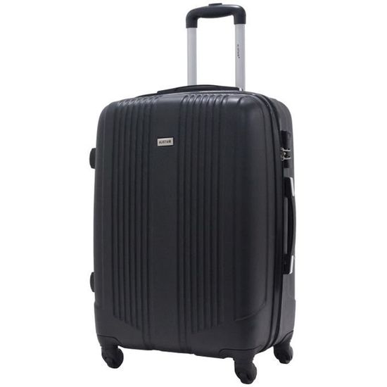 Gris Silver Corner Trolley ADC Valise Moyenne 4 Roues 65cm Rigide 