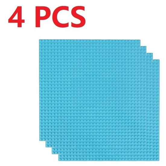 8 Plaques De Base Pour Briques De Construction 25,5x25,5 Cm - 4 Couleurs, Compatible LEGO - 6