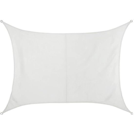 Voile D'ombrage Rectangulaire 3.5x5.5m - 95% UV, Polyester Imperméable - Avec Cordes Et Oeillets