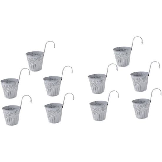 3 Pots Suspendus Auto-arrosage LATERN - 25cm, Plateau Visible, Chaînes Inox - Pour Plantes Intérieur/extérieur