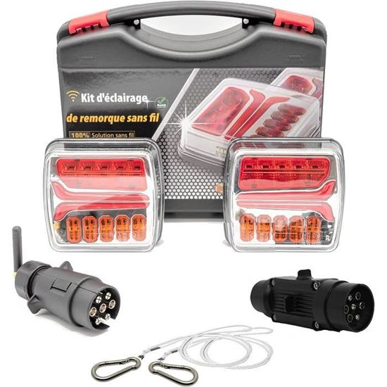 Feux De Remorque Led Sans Fil Feu Arrière Magnétique Pour Remorque - Éclairage Sans Fil 30m Portée - Sécurité Routière éclairage Arrière Remorque Sans Fil