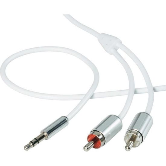 Câble Audio Jack 3,5 Mm – 3 M Rouge – Contacts Dorés – Haute Qualité Sonore – Pour Casques, Enceintes, Etc.