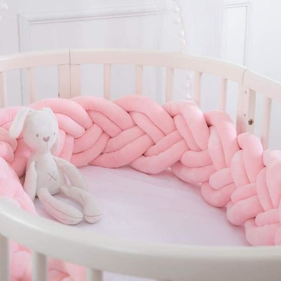 RAILONCH Tour de Lit Bébé Pare-chocs Coussin Serpent Coussin Tressé Nouée Bricolage Oreiller Berceau Crash Lit Clôture Nouveau-né Sommeil 2m/3m 
