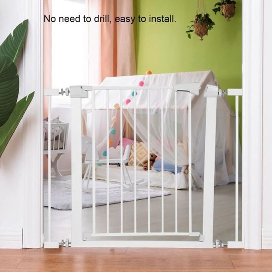 Dioche barrière de sécurité pour bébé réglable Barrière de sécurité réglable pour bébé pour porte de 75 à 82 cm par