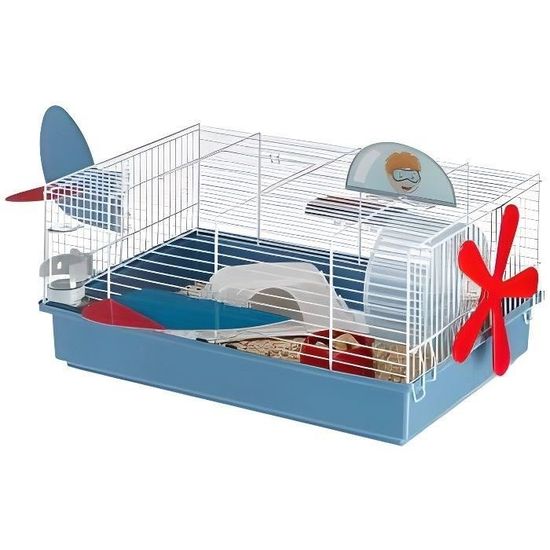 FERPLAST Criceti 9 Cage ludique pour hamsters - Thème ""Avion""