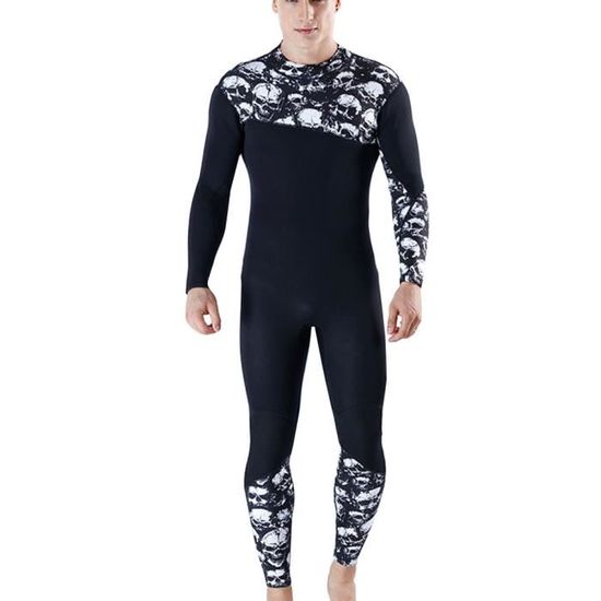 YuanDiann Combinaison Shorty Homme 3MM Néoprène Chaud - Motif Poisson, Manches Courtes, Surf & Snorkeling