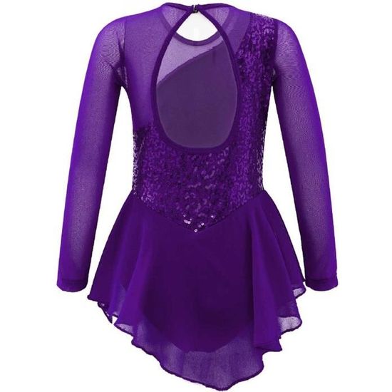 CHICTRY Robe Patinage Artistique pour Femme Robe Danse Salsa Latine Rumba Samba Manches Longues Costume Gym Roller Ice-Skating Compétition Performance S-XXL L Bleu S CHICTRY Robe Patinage Artistique pour Femme Robe Danse Salsa Latine Rumba Samba Manches Longues Costume Gym Roller Ice-Skating Compétition Performance S-XXL L Bleu S