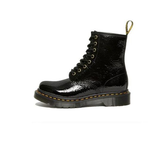 Boots Dr Martens 1460 - Femme - Cuir - Noir - Talon 2 - Lacets