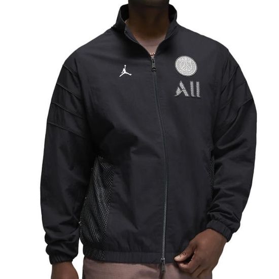 Veste de survêtement Nike PSG ANTHEM - Homme - Noir - Col montant - Manches longues - Passepoil réfléchissant