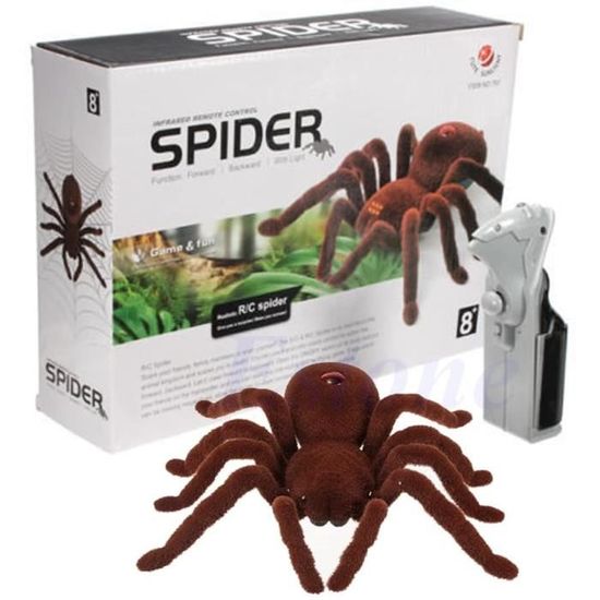 Terra By Battat Araignée RC Lumineuse Télécommandée Infrarouge Rouge Et Noire - Dès 6 Ans