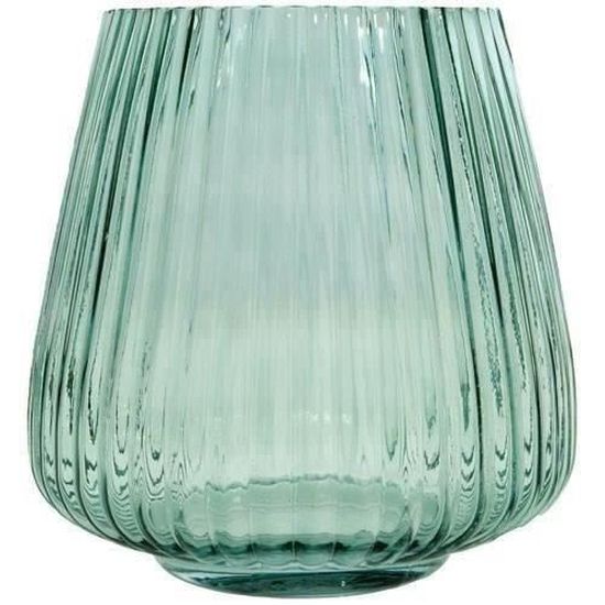 Vase en verre haut - Ø17,7 x H18 cm - Vert
