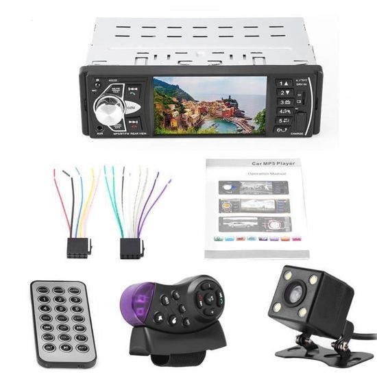Autoradio stéréo FM, Bluetooth, USB, AUX, écran 4,1" (4022D), station lecteur audio, avec télécommande, 1 DIN, pour voiture