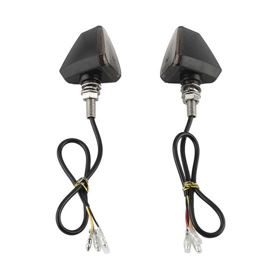 4 Clignotants Moto LED Ambre - 12 LED Étanches | Universels 12V | Installation Facile