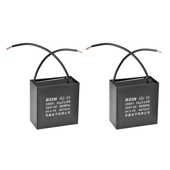 Lot De 2 Condensateurs Métallisés AC 450V 5uF 50/60Hz - Pour Ventilateurs, Moteurs - Marque Quality