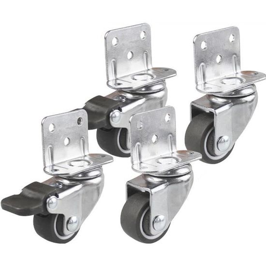 Lot Roulettes Pivotantes Blue Wheels ECO - Caoutchouc Bleu, Charge Lourde - Neuf
