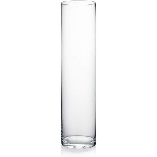 Cylindre Décoratif En Verre Coloré D.25 H 60 Cm - Idée Décoration Mariage, Maison, Meubles
