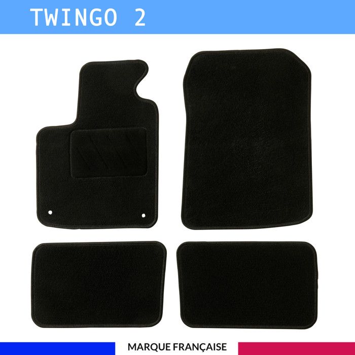 Tapis de voiture - Sur Mesure pour TWINGO 2 (2007 à 2014) - 4