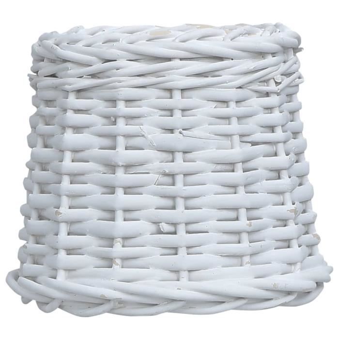 Abat-jour Osier 15x12 cm Blanc - ABAT-JOUR VENDU SEUL