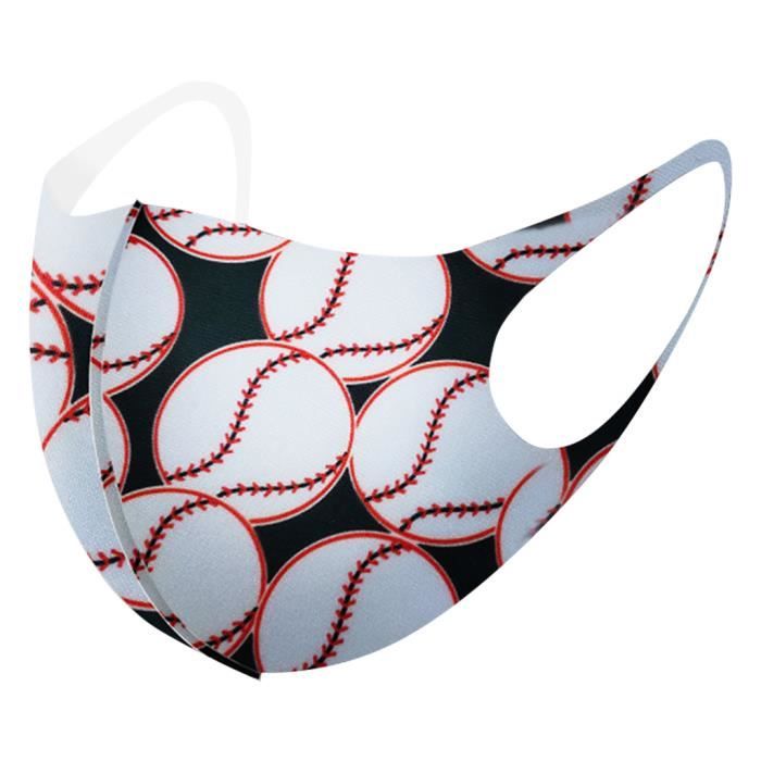 Masque de coton de soie glacée masque de poussière et de brouillard masque de tennis personnalisé masque réutilisable 1PC