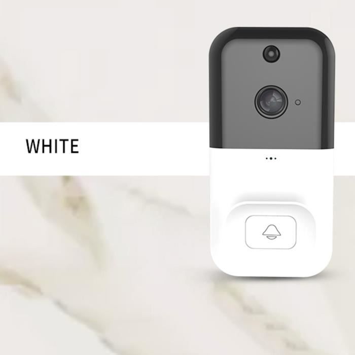 Sans fil WiFi DoorBell Smart Video Phone Interphone visuel Door Bell Secure Camera@LEI91111003WH