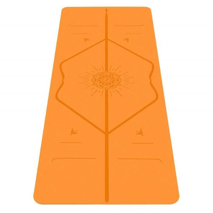 Liforme Tapis de Yoga Happiness Le Tapis De Yoga Écologique Et Antidérapant avec Unique Système de Repères pour L’alignement - Bi