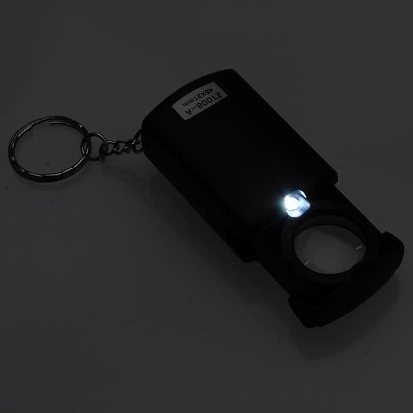 45X21MM Grossisement 45 fois LOUPE Eclairante portable Bijoutier Horloger Lampe Ep87216