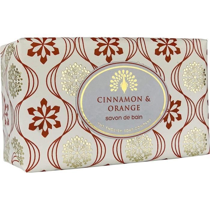 The English Soap Company, Vintage Wrapped Luxury HMoisturising Shea Butter Hand Soap, Cinnamon & Orange, 200g