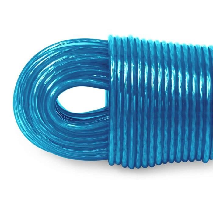 LaundrySpecialist Corde à Linge de 50 mètres avec Armature en Acier de Extra-Robuste et Extra-Longue. Soin du linge materiel.