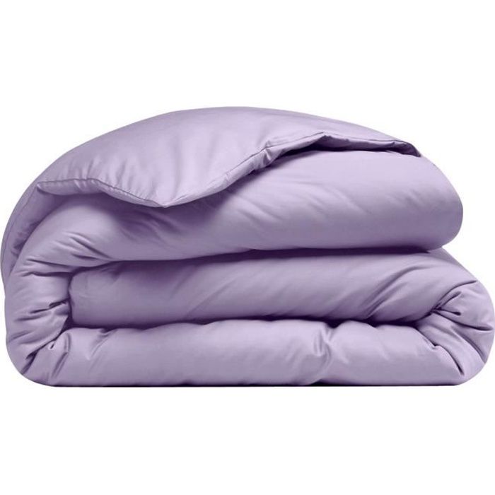 Housse de couette Coton Violet Uni 140 x 200 cm
