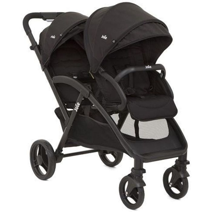 JOIE Evalite Duo - Poussette double compacte - Jusqu'à 15Kg - Noir Coal